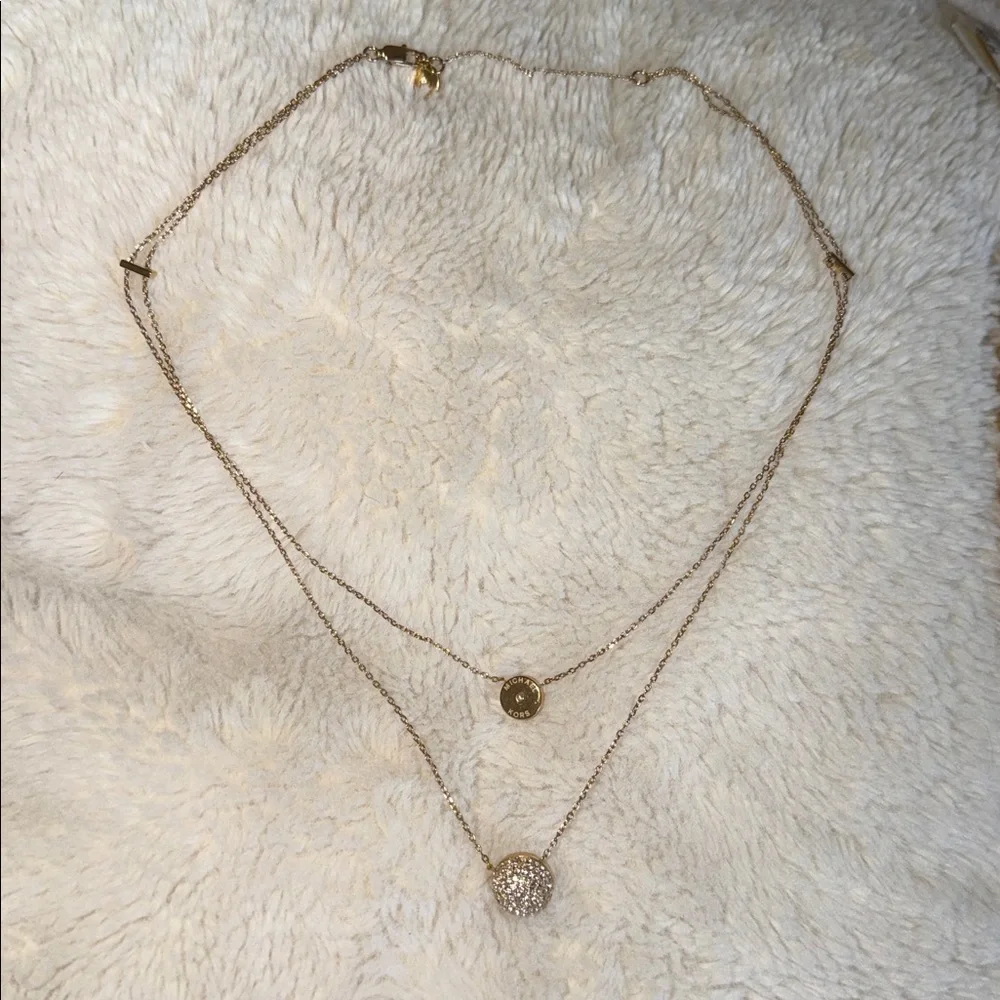Michael Kors Dual Chain Pendant Necklace - Picture 3 of 9
